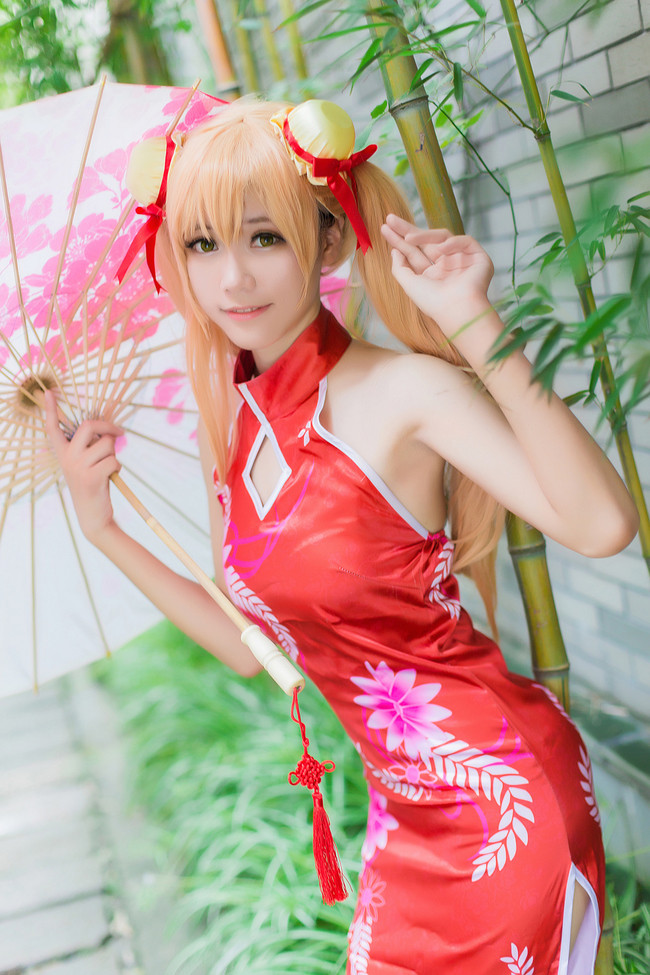 [cosplay]亚丝娜旗袍[二次元cos]