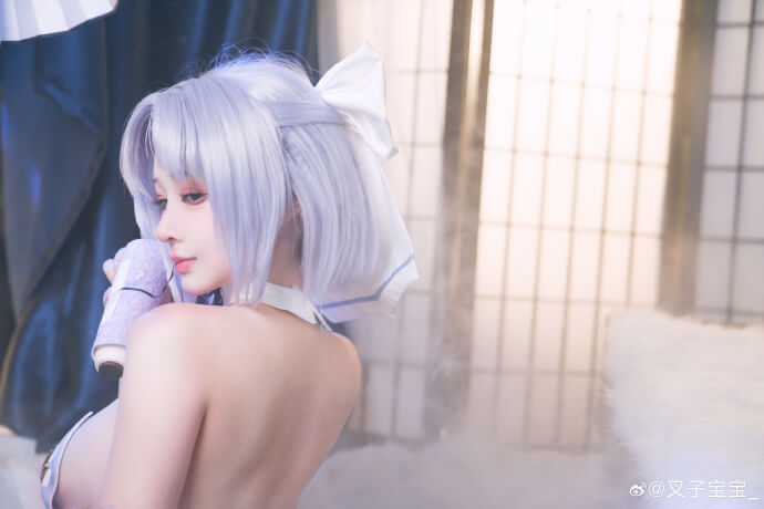 【COS正片】碧蓝航线雪泉cos,短发冷美人 cn叉子宝宝_