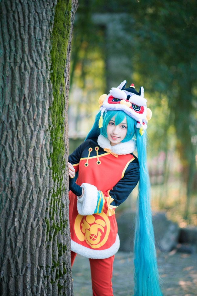 [cosplay]【新春贺图】——舞狮miku——[二次元cos]
